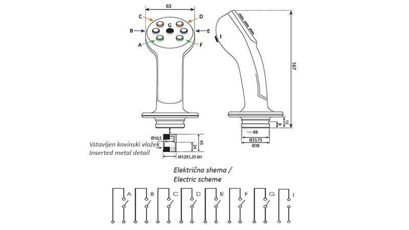 FJERNBETJENING JOYSTICK - 8 KNAPPER