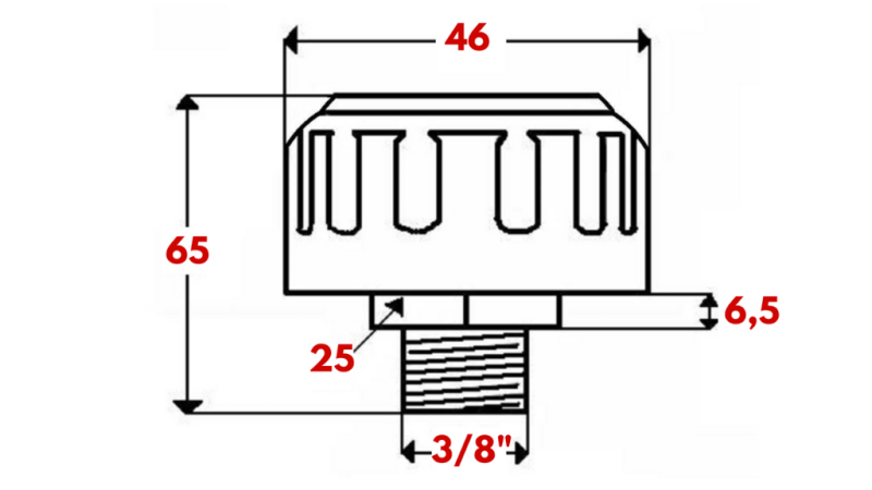 METAL FILTER CAP WITH BREATHER 3/8