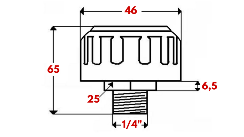 METAL FILLER CAP WITH VENT 1''