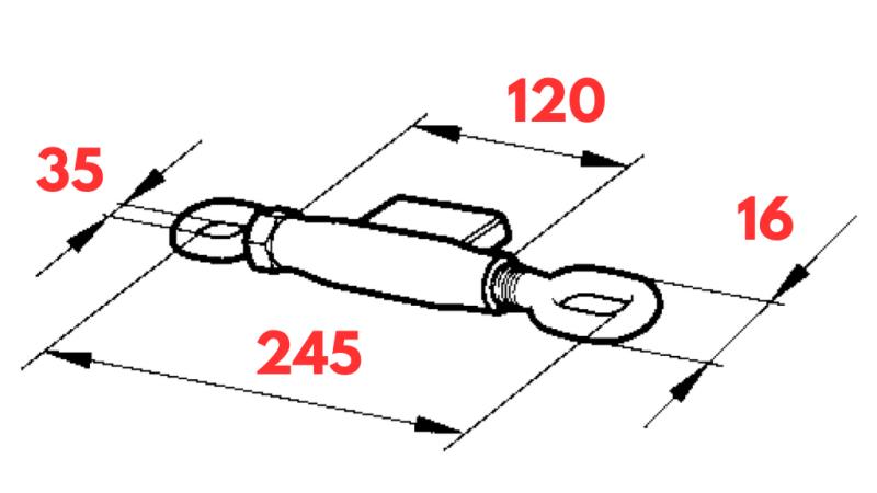 FESZÍTŐ 16x2/245mm