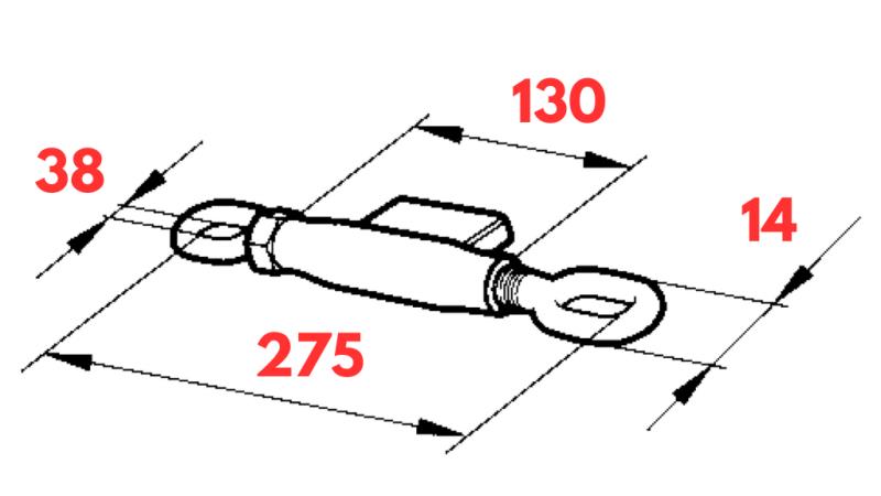 FESZÍTŐ 20x2,5/275mm