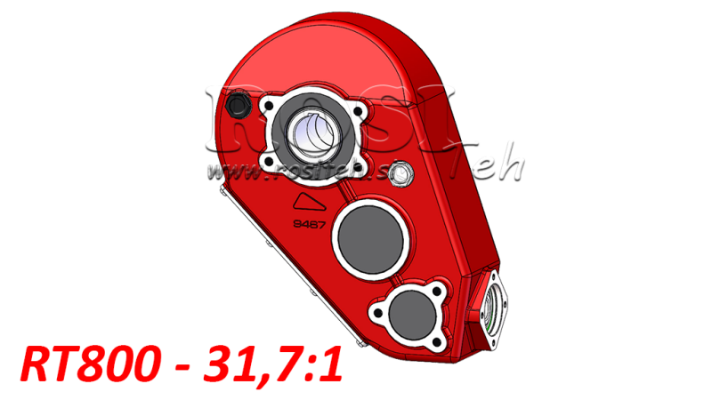 REDUCTOR - MULTIPLICATOR RT800 FOR HYDRAULIC MOTOR MP/MR/MS gear ratio 31,7:1