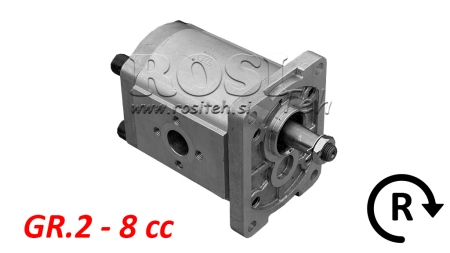 HYDRAULIC PUMP GR.2 8 CC RIGHT - FLANGES