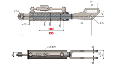 2TON. DVIŽNA POTEZNICA POINT 60/40-250 (600mm-850mm)