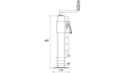 GEWINDE STØTTEBEN JUSTERBART 320mm - 1.000kg