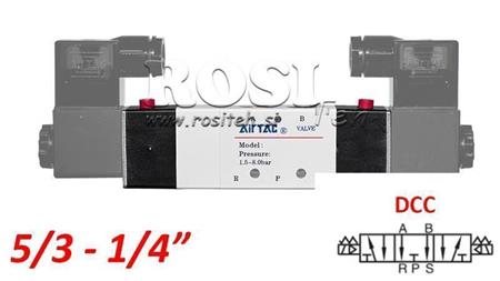 PNEUMATIC ELECTRO VALVE 5/3 BISTABLE 1/4 PRT-0853-DCC