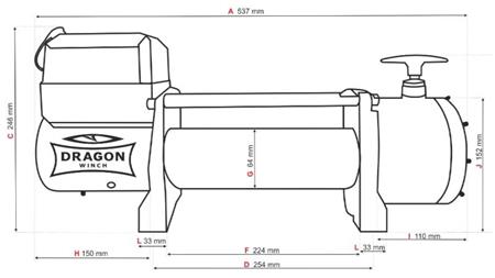 24 V ELECTRIC WINCH DWT 14000 HD - 6350 kg