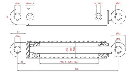 HIDRAULIČNI VOLANSKI CILINDAR FIAT-NEW HOLLAND OEM-5189892