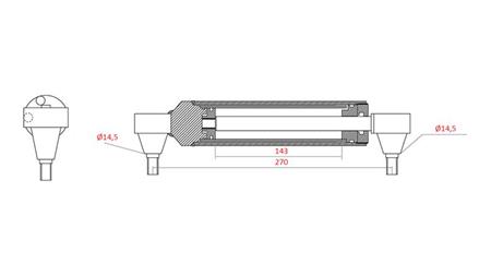 HYDRAULISK STYRINGSCYLINDER MASSEY FERGUSON OEM-3401241M91, 0011404U91, 168009M92, 183179M91, 185