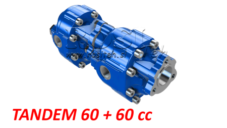 BOMBA HIDRÁULICA DE FERRO FUNDIDO TANDEM 60+60CC-200 BAR REVERSÍVEL