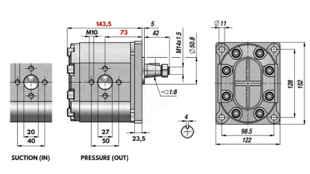 HYDRAULINEN PUMPPU GR.3 43 CC OIKEA - PRIORBIS