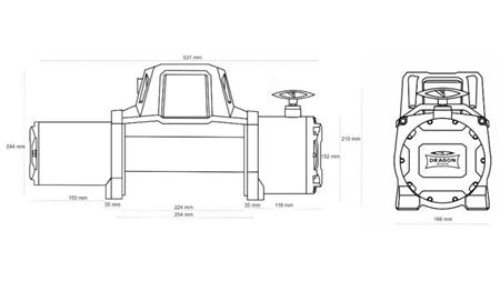 12 V ELEKTRISK WINCH DWM 12000 HD - 5443 kg