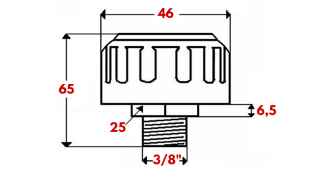 METAL FILTER CAP WITH BREATHER 3/8