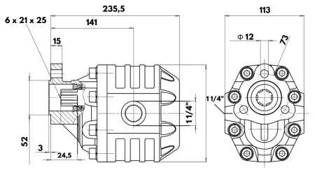 HIDRAULIKUS ÖNTÖTTVASAS SZIVATTYÚ UNI40-151cc-190 bar BAL