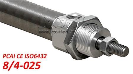 PNEUMATIC CYLINDER PCAI 8/4-025 CE ISO6432