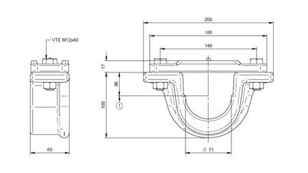 HOLDER FOR TELESCOPIC CYLINDER FI70-A