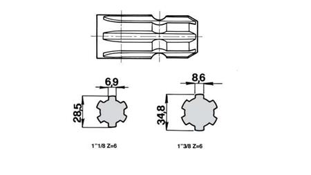 PTO SHAFT EXTENSION from 1”1/8  to 1”3/8