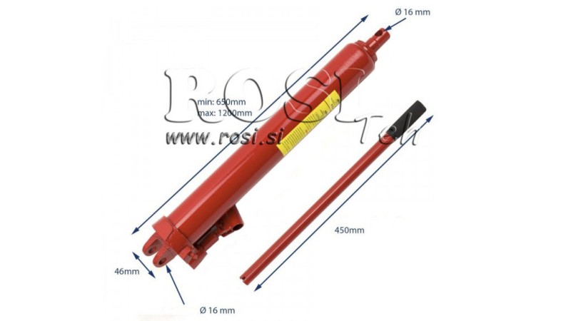 HYDRAULIC CYLINDER 8Tons WITH HAND PUMP 550 mm