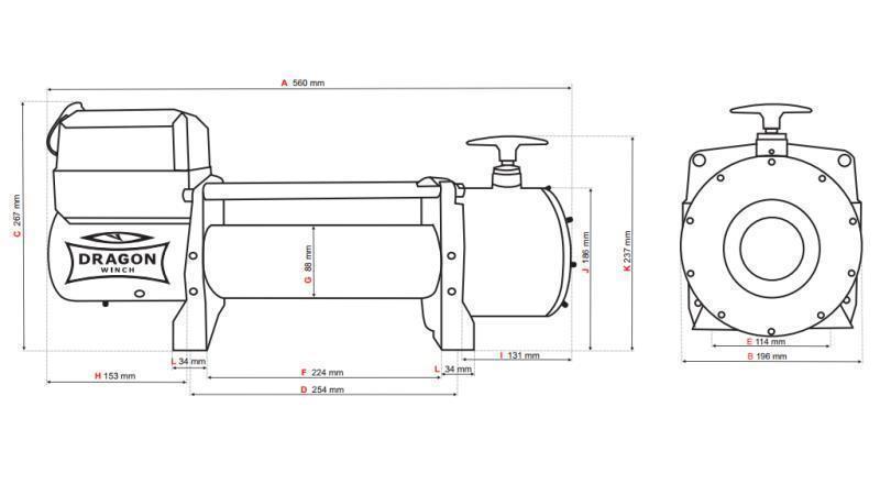 24 V ELEKTRISK WINCH DWM 13000 HD EN - 5897 kg